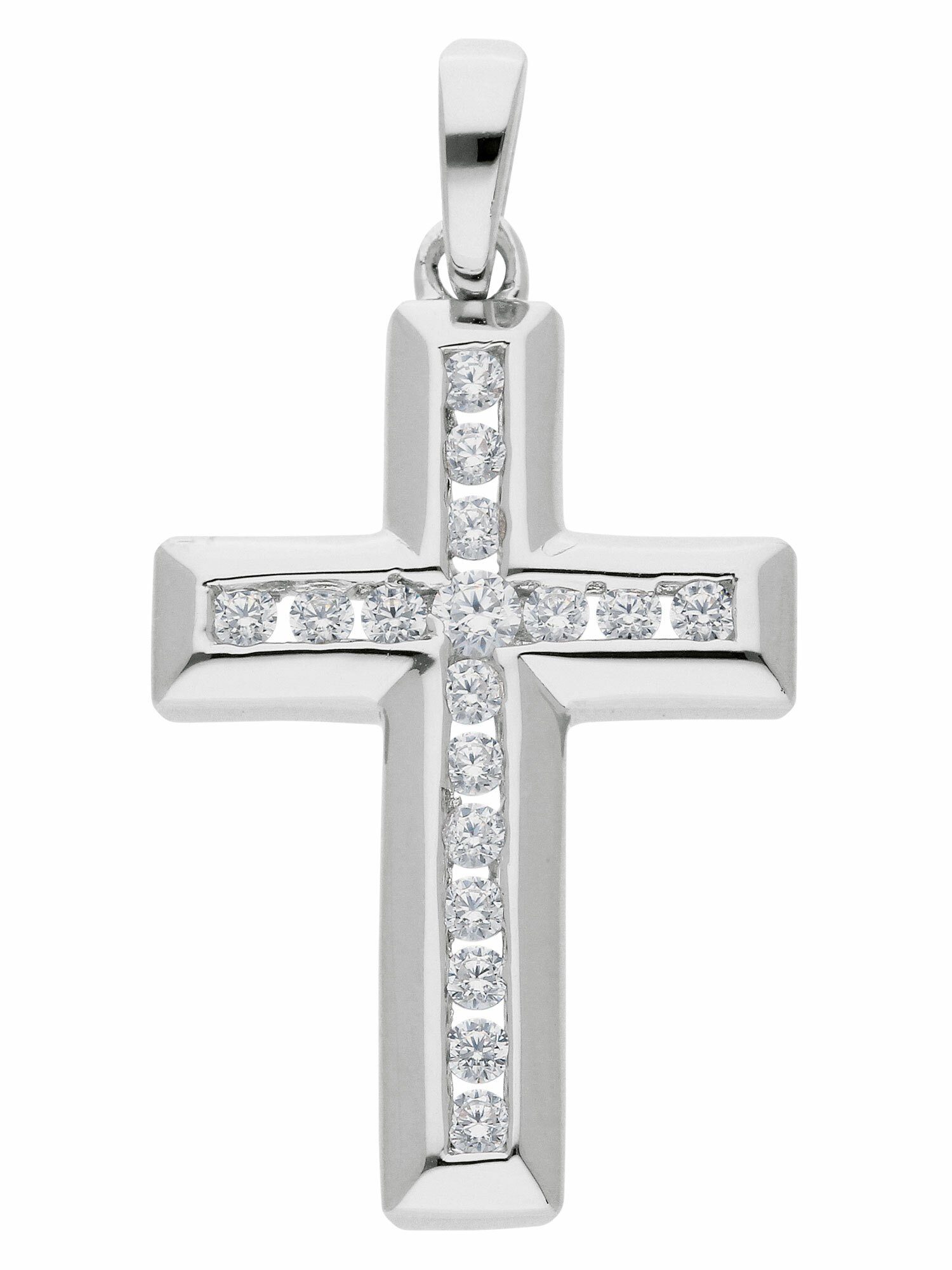 Damen Silberschmuck Adelia´s Anhänger Kreuz mit mit 925 Zirkonia Zirkonia, Kettenanhänger & für Herren Silber
