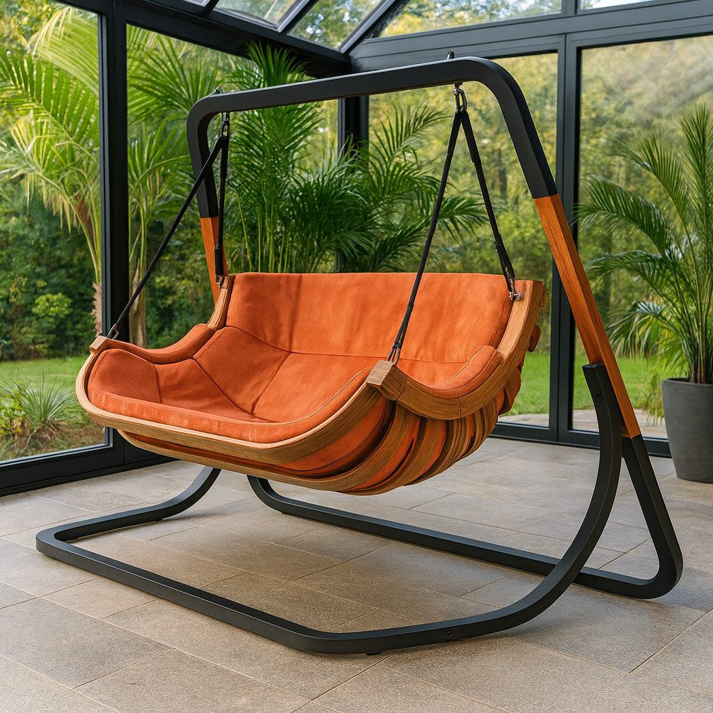 bv-vertrieb Hollywoodschaukel Holz-Hollywoodschaukel Schaukelsessel Wintergarten Doppelhängesessel, 2,00-Sitzer, Hollywoodschaukel