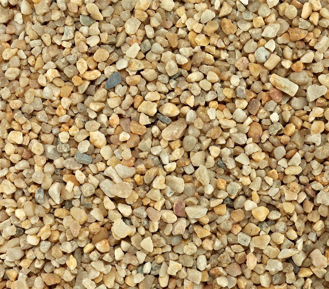 Dehner Aquarienkies Aqua Kies, Körnung 3-5 mm, 3 x 5 kg (15 kg), weiß