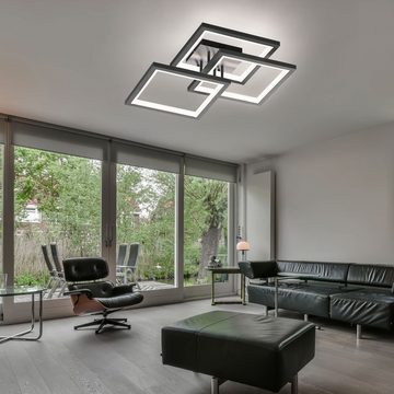 WOFI LED Deckenleuchte, LED-Leuchtmittel fest verbaut, Warmweiß, dimmbare Deckenleuchte Wohnzimmer Deckenlampe LED