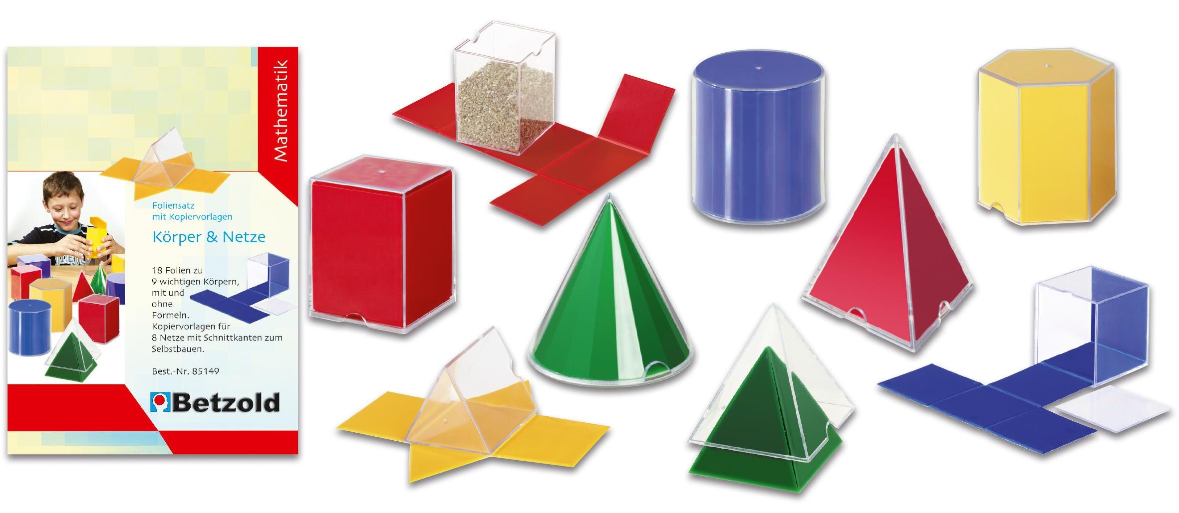 Betzold Lernspielzeug Geometriesatz Körper und Netze mit Kopiervorlagen