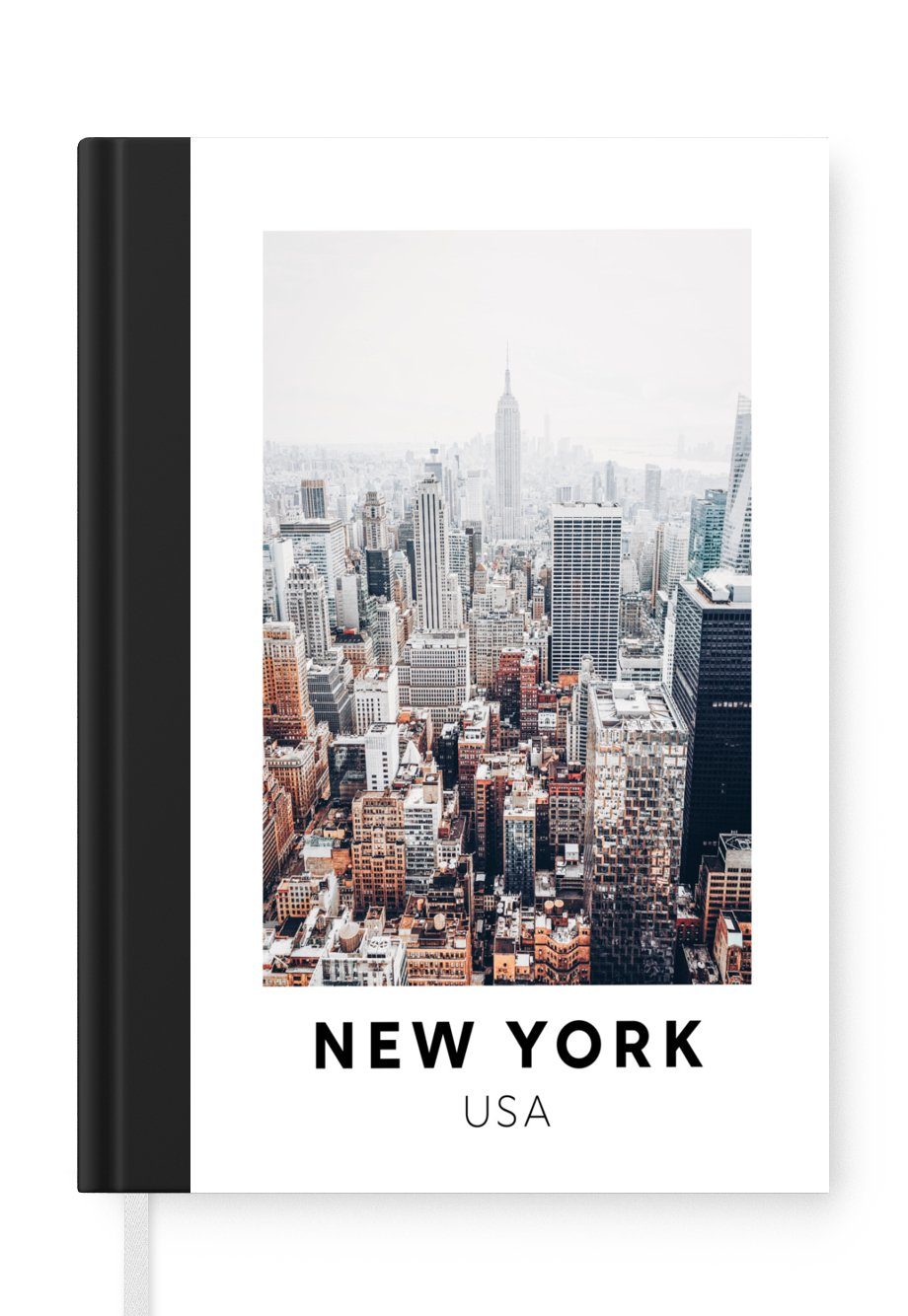 MuchoWow Notizbuch New York - USA - Luft, Journal, Merkzettel, Tagebuch, Notizheft, A5, 98 Seiten, Haushaltsbuch