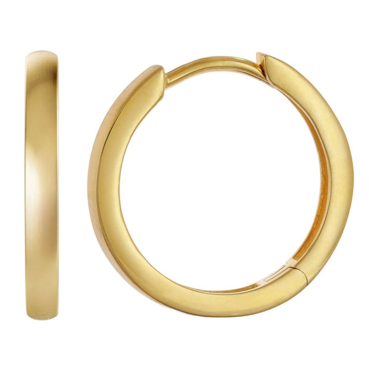 trendor Paar Creolen 21694, Unisex Klapp Gold 333/8K 16x2 mm