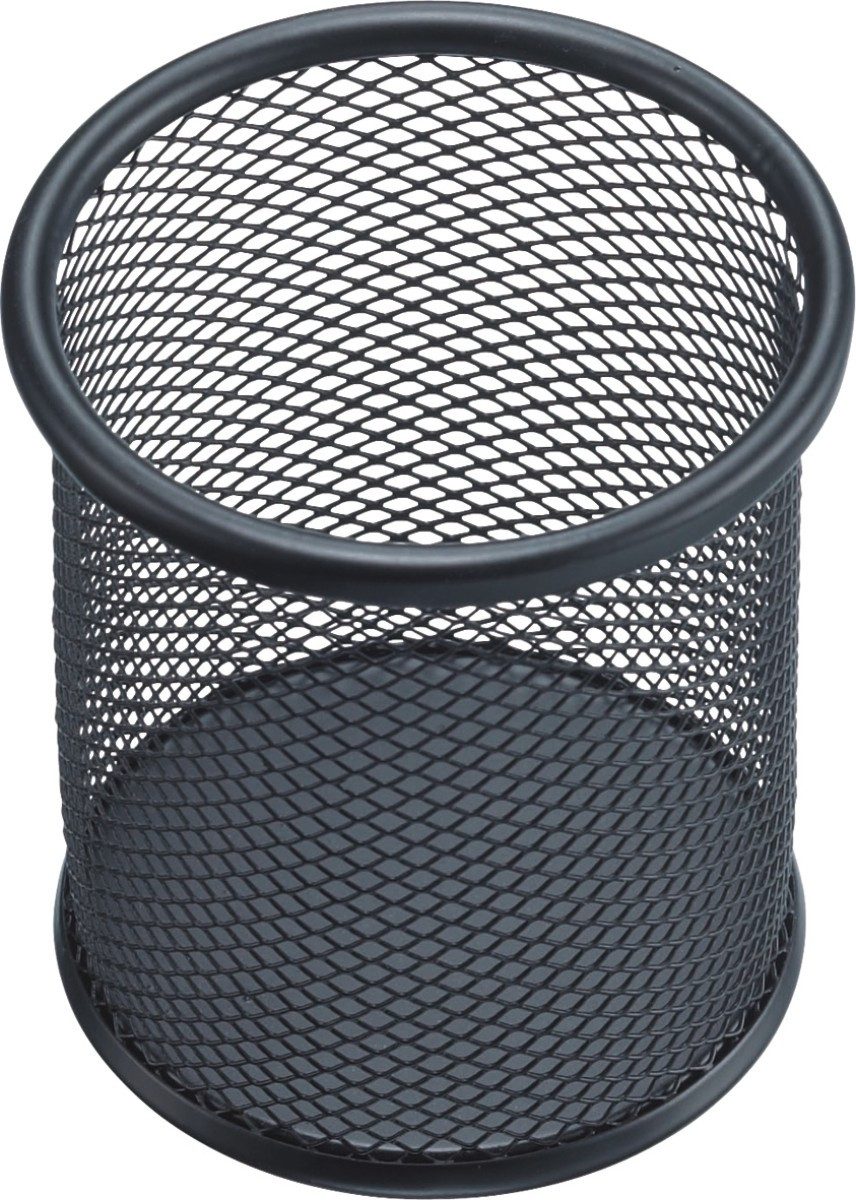 Tischaufsatz Stifteköcher Mesh Metall schwarz