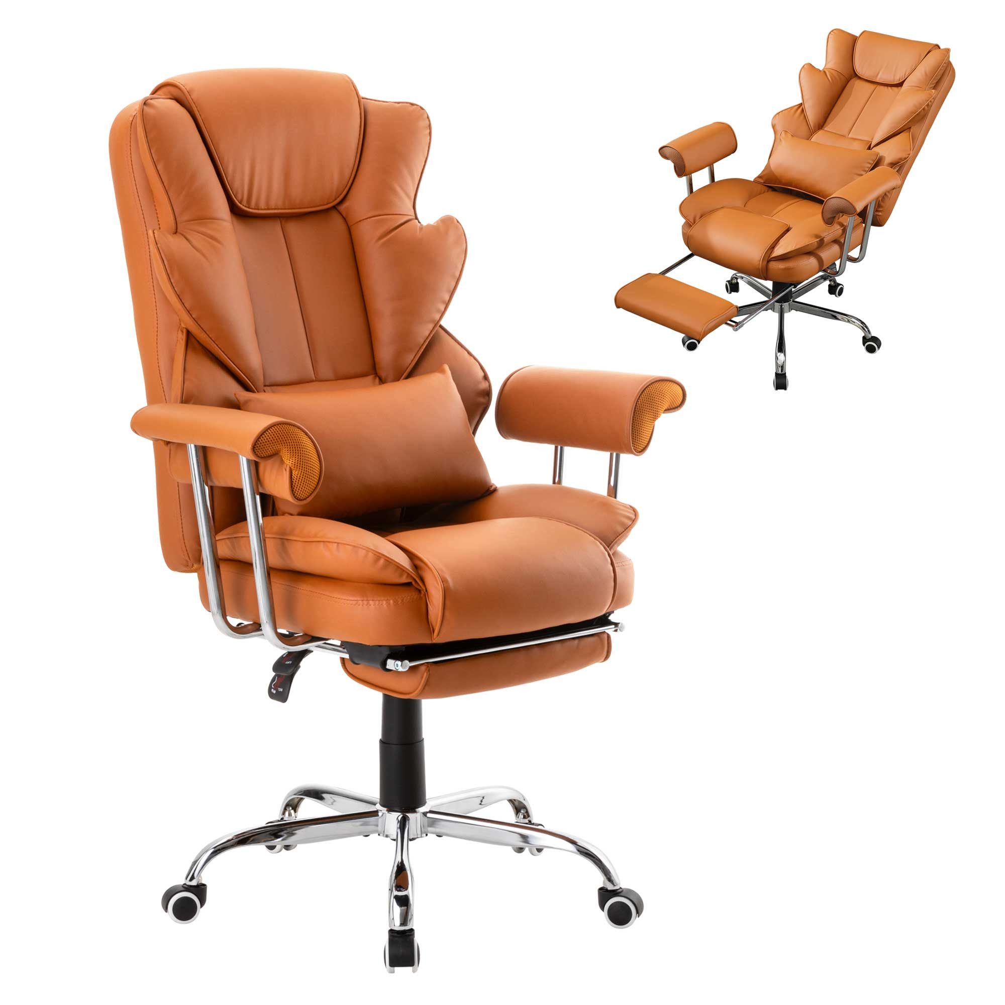 UEV Bürostuhl Ergonomisch Gaming Stuhl Chefsessel Schreibtischstuhl mit Fuß günstig online kaufen