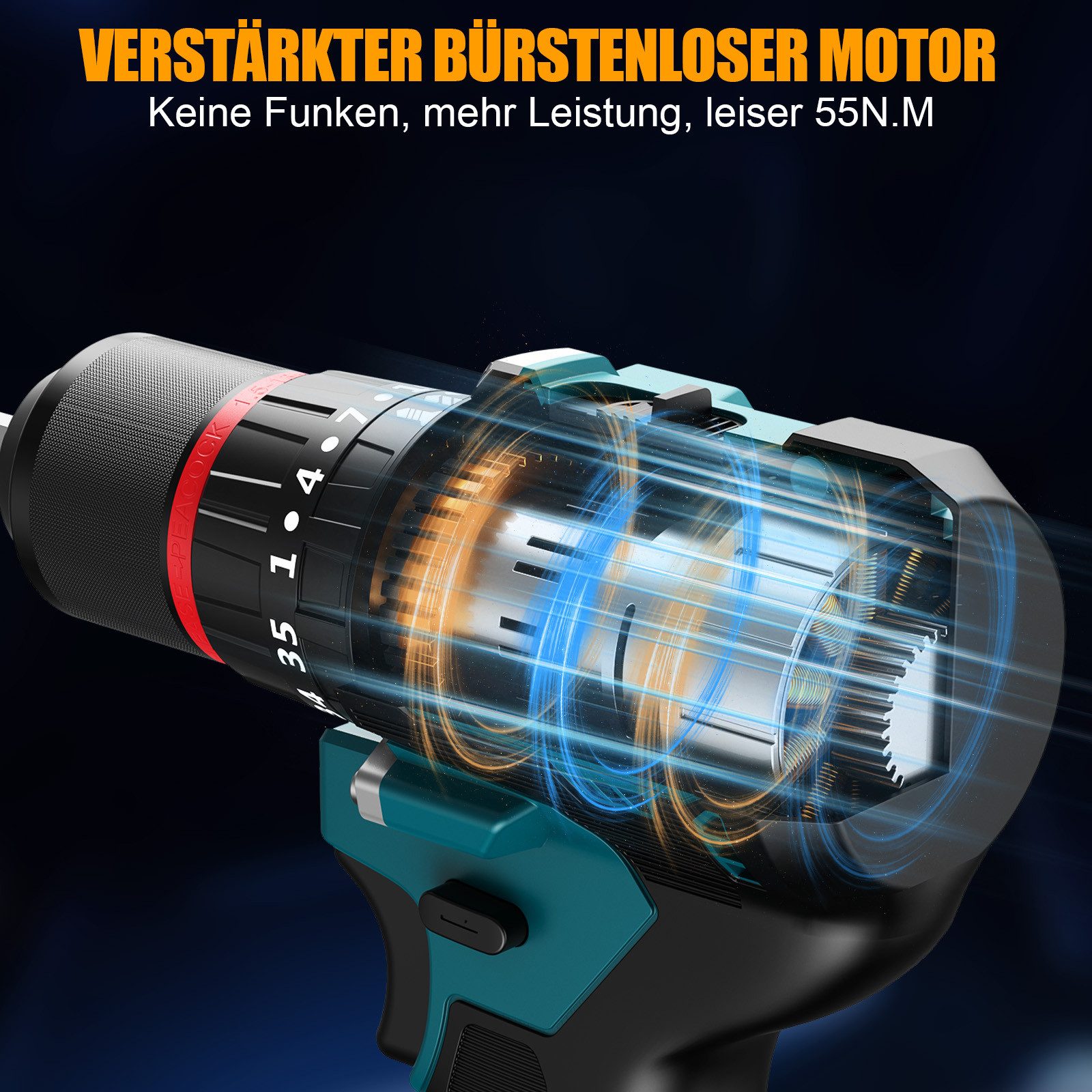 CONENTOOL Akku-Schraubendreher Akkuschrauber 21V Akku-Bohrschrauber, 35+3 günstig online kaufen