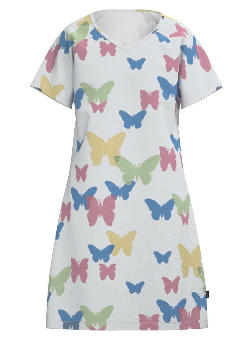Trigema Nachthemd TRIGEMA Nachthemd mit Allover-Druck "Schmetterlinge" (1-tlg)