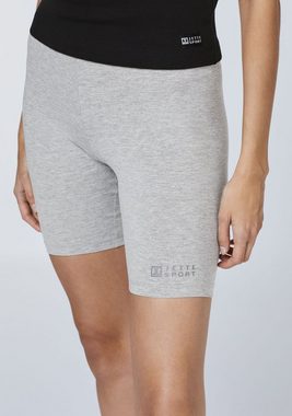 JETTE SPORT Leggings mit dezentem Label-Print (1, 1-tlg)