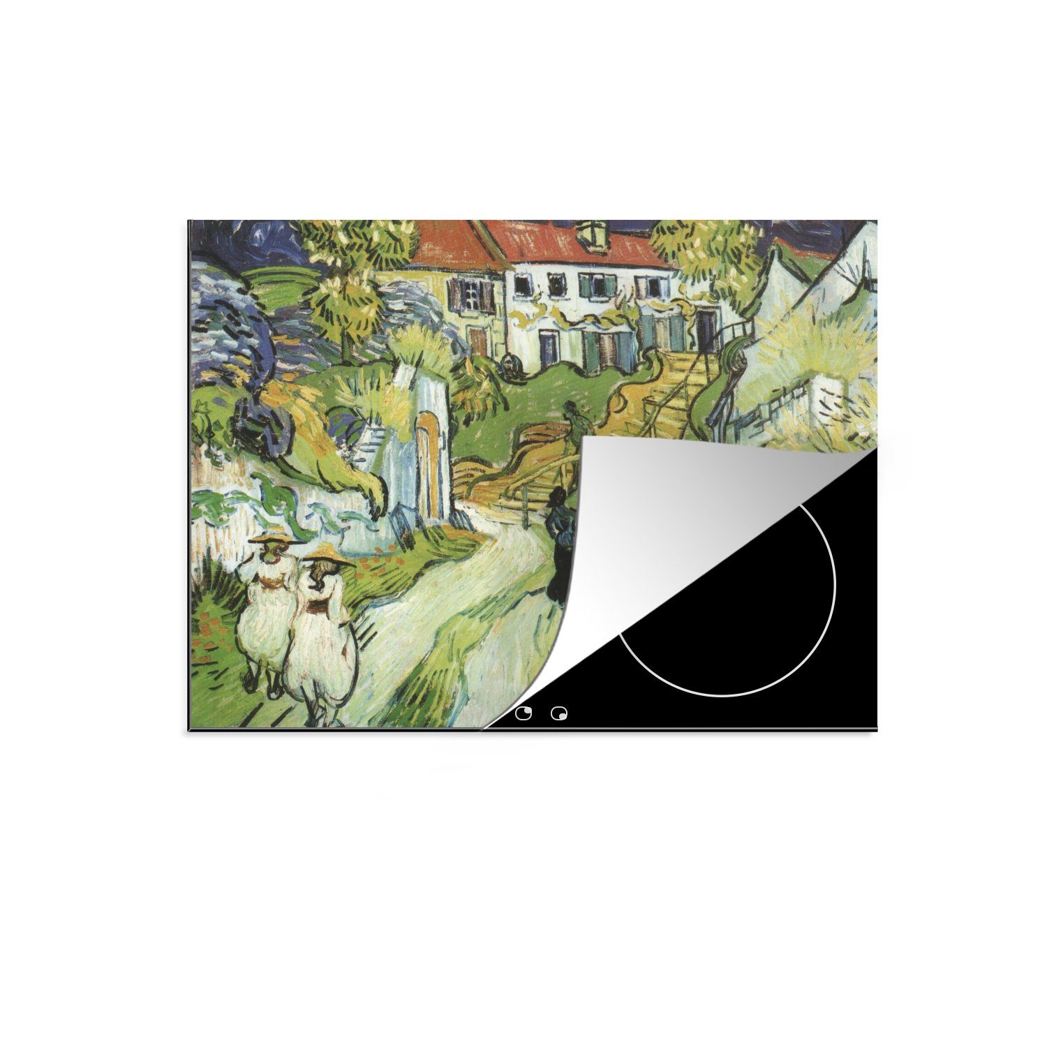 MuchoWow Herdblende-/Abdeckplatte Der Tod von Vincent van Gogh - Vincent van Gogh, Vinyl, (1 tlg), 71x52 cm, Induktionskochfeld Schutz für die küche, Ceranfeldabdeckung