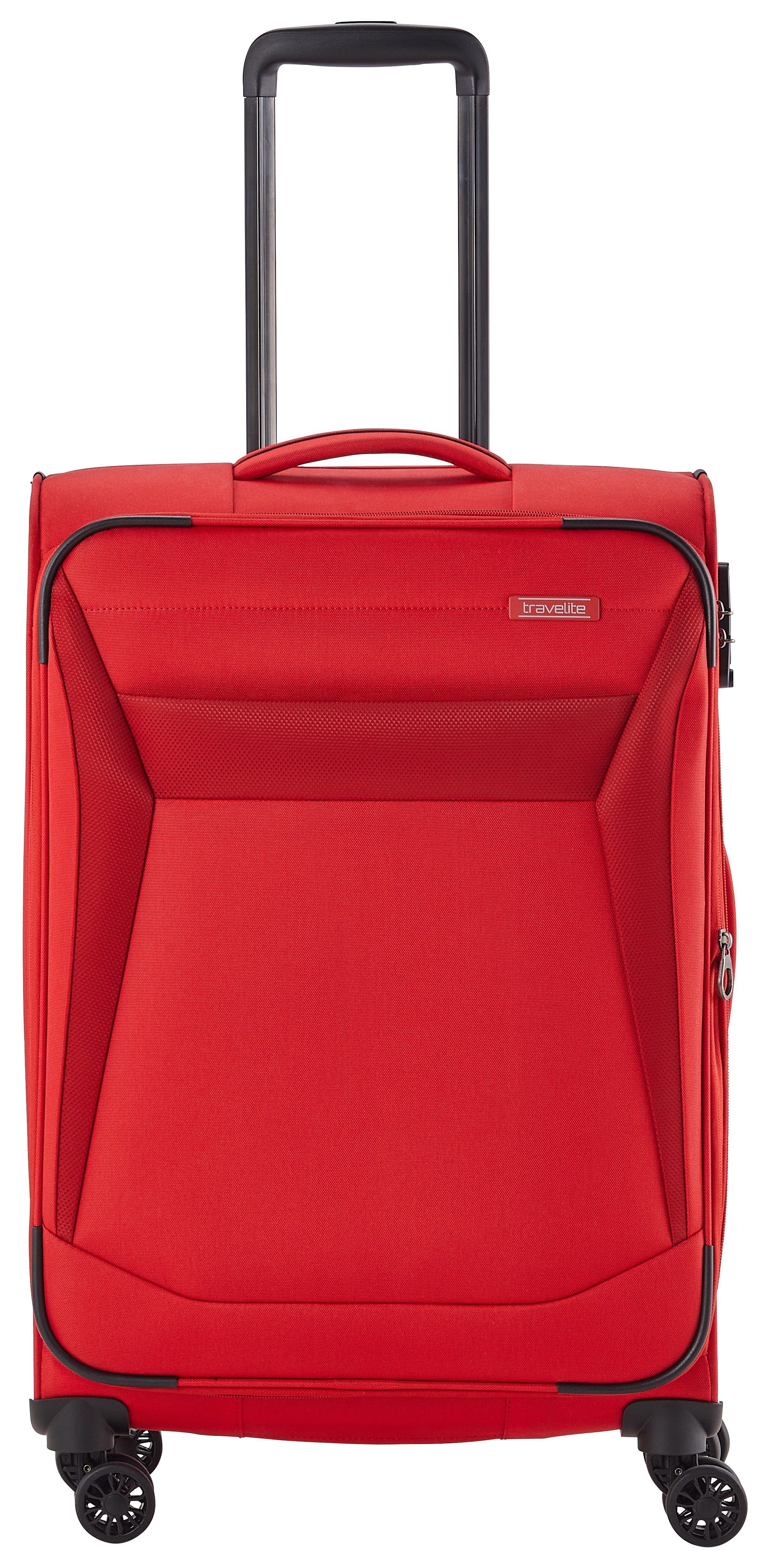 travelite Weichgepäck-Trolley CHIOS, verschiedene Größen und Farben, 4 Rollen, Weichgepäck Reisegepäck Koffer TSA Schloss
