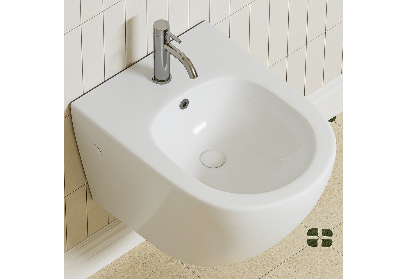 Thumbnail - HOROW Bidet Wand Bidet Keramik Bidet Hänge-Bidet WC-Bidet, wandhängend, Keramikschüssel für Intimdusche Podusche Waagere...