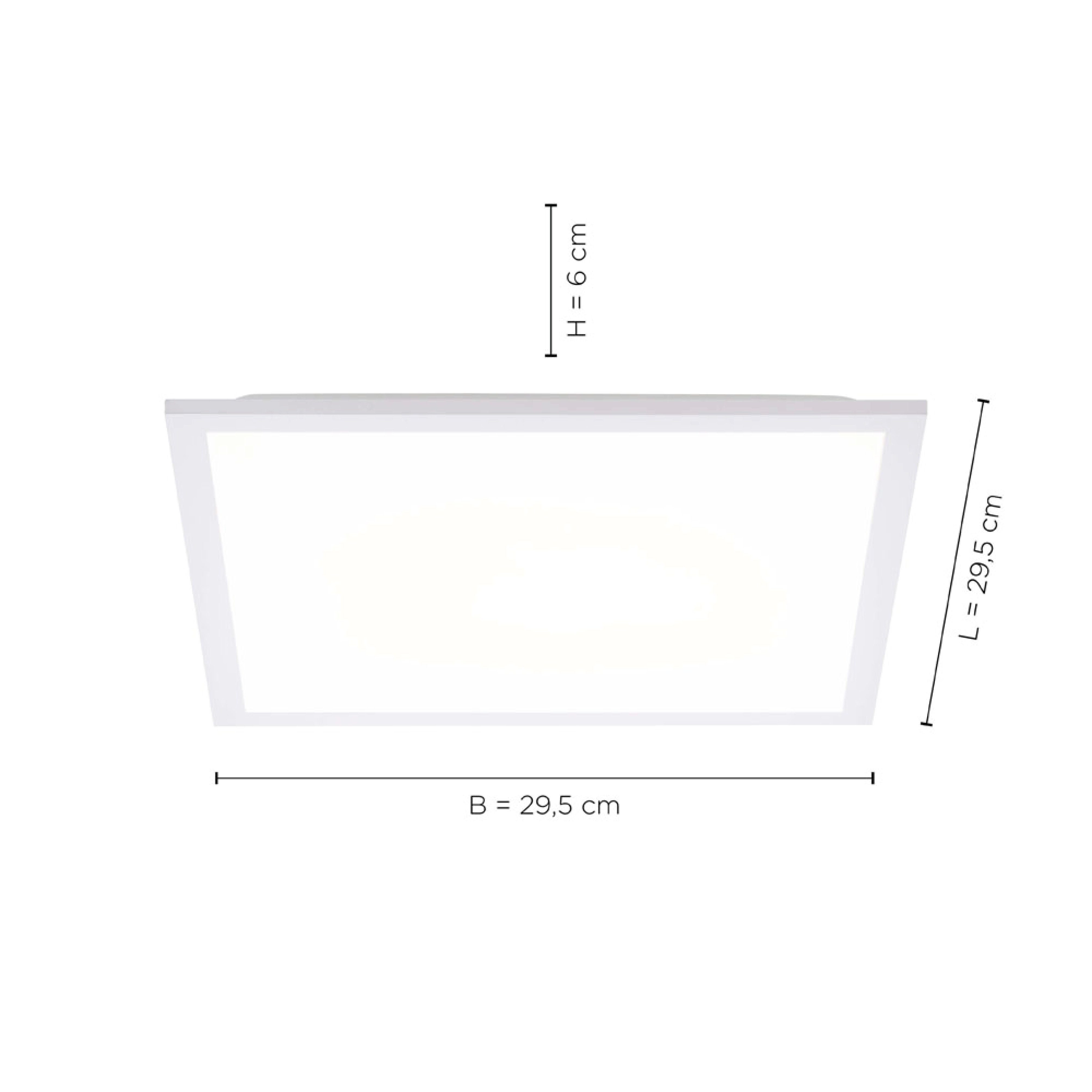 Leuchten Warmweiß, Memoryfunktion, LED Memory, LED, nach FLAT, Serienschalter, Trennung vom Direkt fest Deckenleuchte Netz integriert,