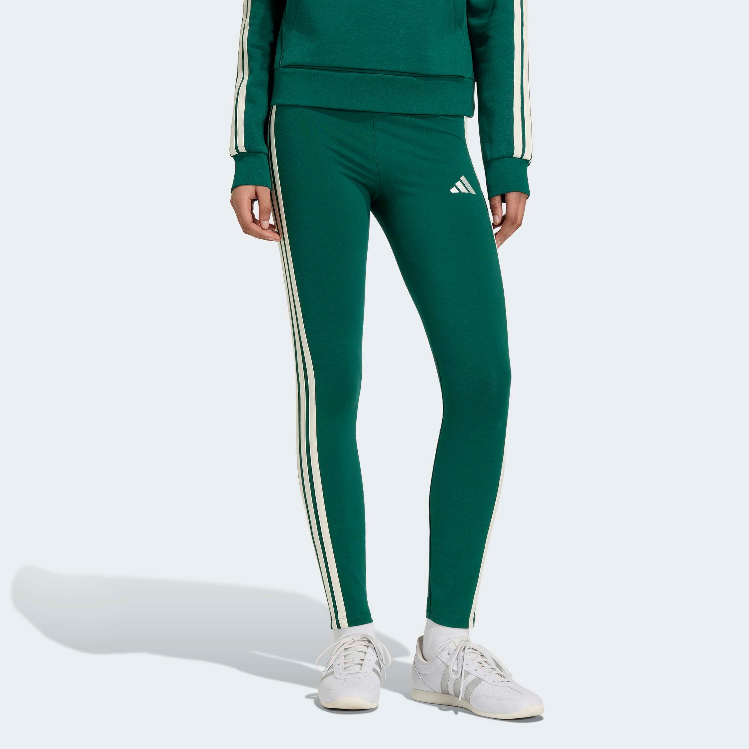 adidas Sportswear Trainingstights W 3S SJ LEG sportlicher Look mit 3-Streifen, aus Baumwolle und Elasthan