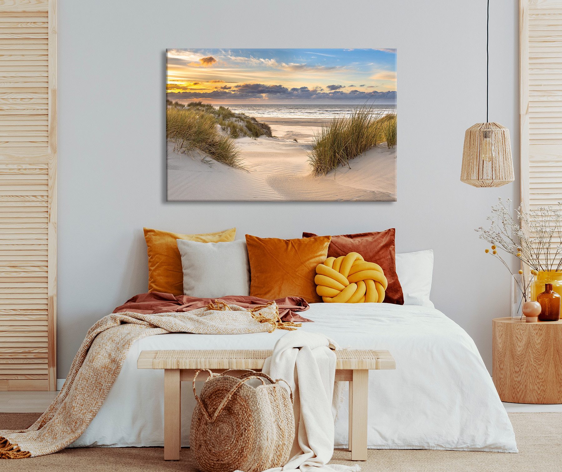 Bönninghoff Leinwandbild Wandbild STRAND 78x118 cm – Leinwandbild Keilrahmen Deko modern, Strand (1 St), auf Keilrahmen gespannt – Bild 2 von 5