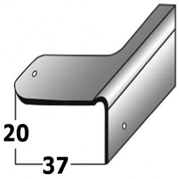 PROVISTON Winkelprofil Stahl verzinkt, 37 x 20 x 1000 mm, Reparaturwinkel für Holztreppen