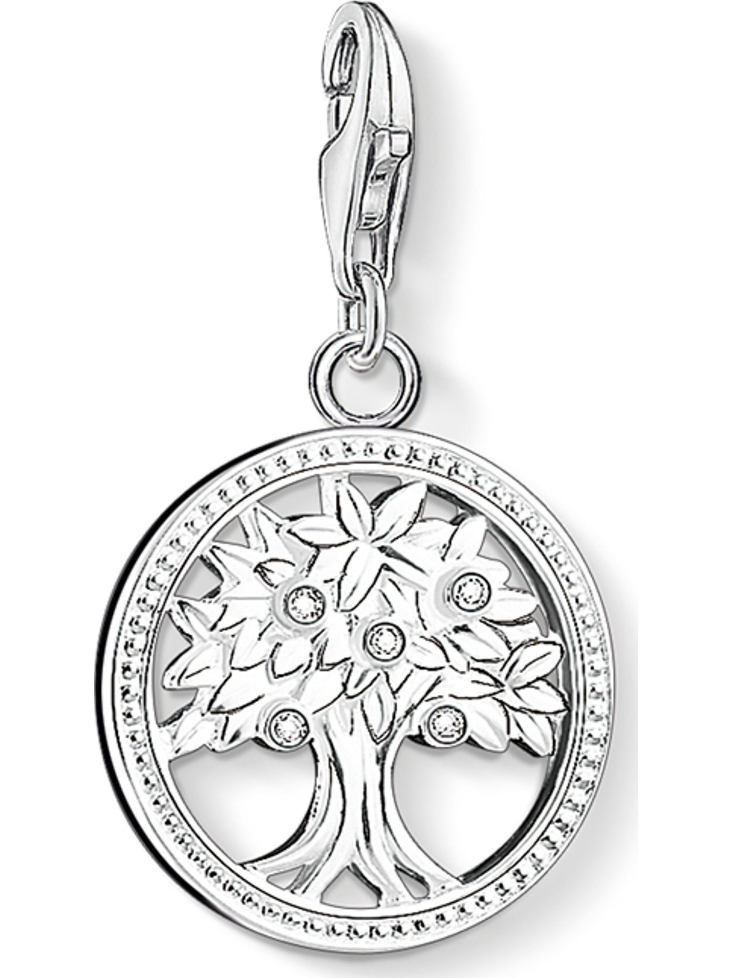 THOMAS SABO Kettenanhänger Thomas Sabo Damen-Charm 925er Silber 5 Zirkonia günstig online kaufen