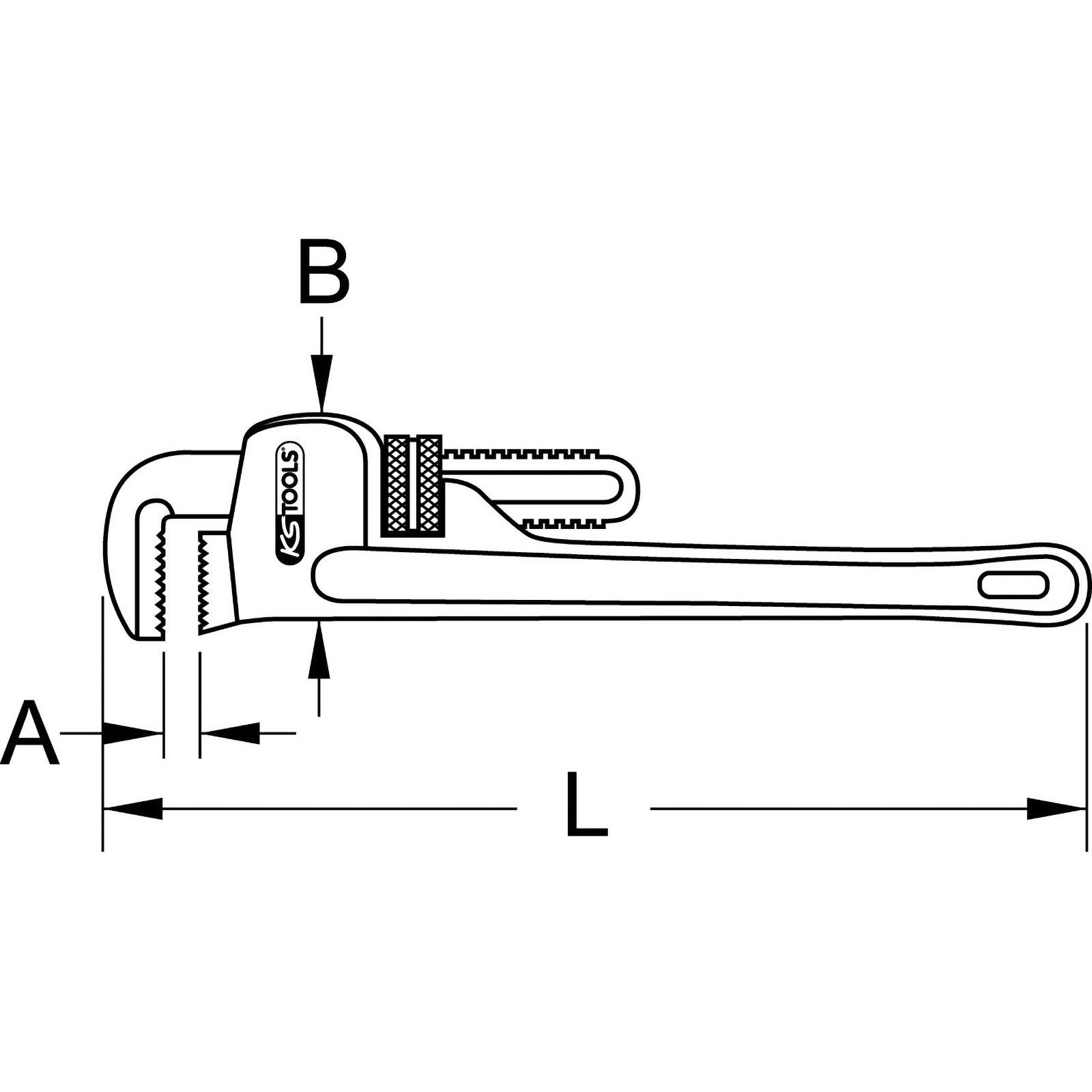 Thumbnail - KS Tools Rohrzange KS TOOLS Stahl-Einhand-Rohrzange 900 mm - 111.3530