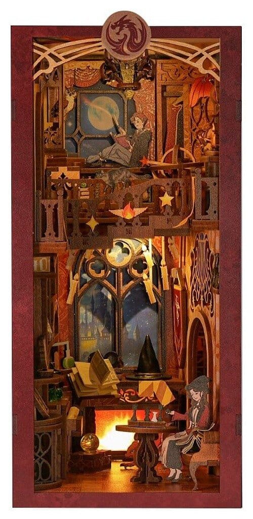 Cutebee Modellbausatz Book Nook Flame Common Room 23 x 11 cm