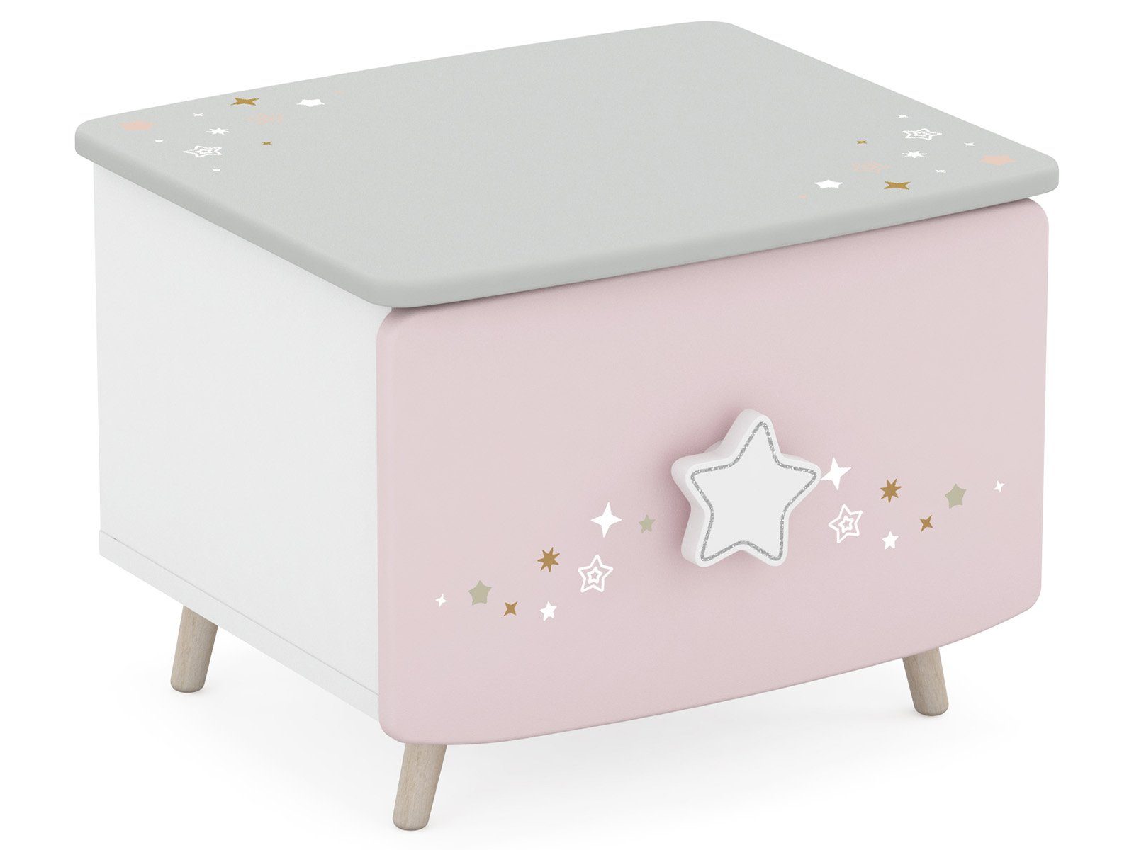 PREISBRECHER Nachttisch Savannah, 44,4 x 33,7 x 38,8 cm (B/H/T) günstig online kaufen