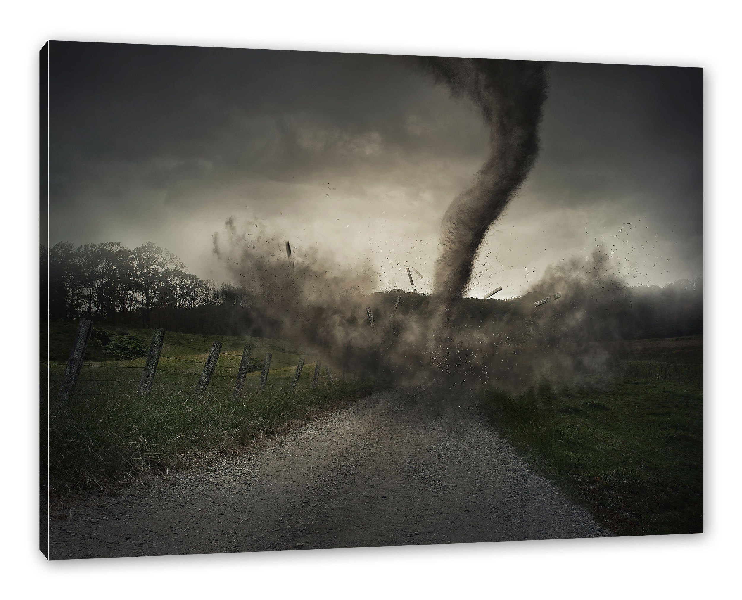 Pixxprint Leinwandbild Tornado, Tornado (1 St), Leinwandbild fertig bespannt, inkl. Zackenaufhänger