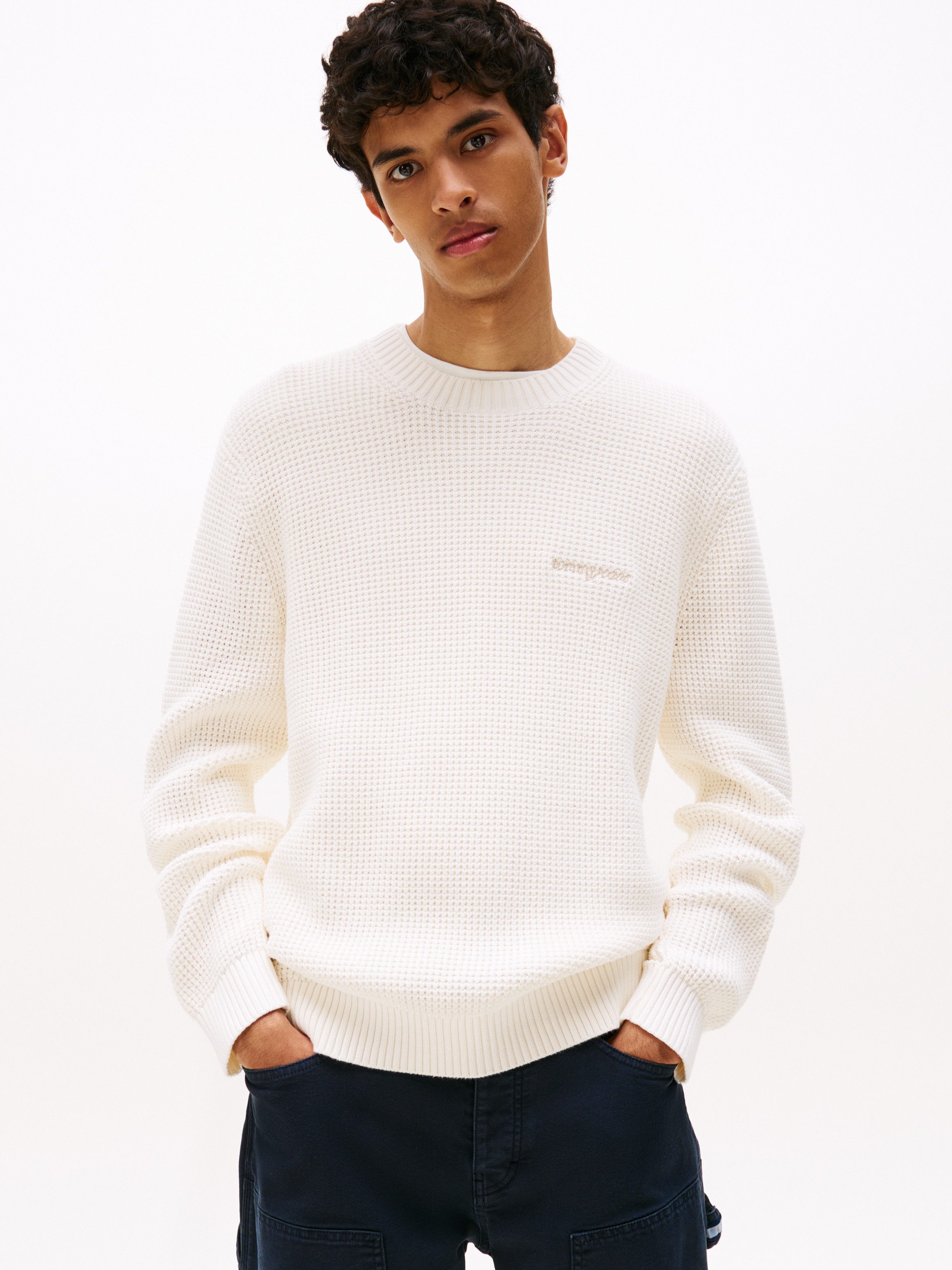 Tommy Jeans Strickpullover TJM SCRIPT CHUNKY günstig online kaufen