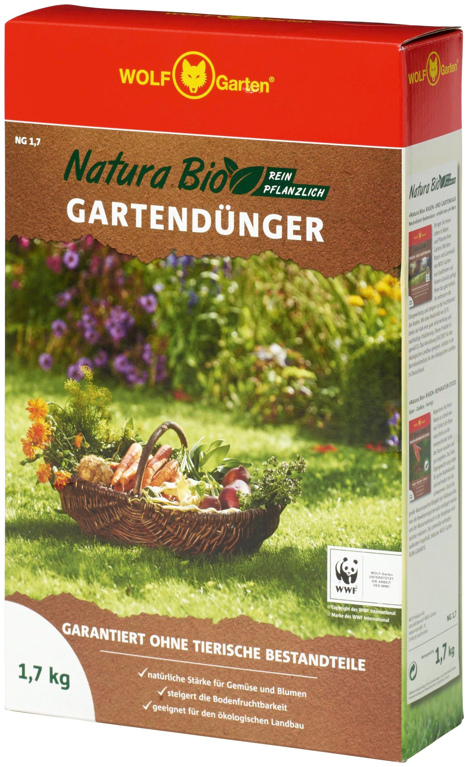WOLFGarten Universaldünger »NG 1,7 NATURA BIO«, Granulat, 1,7 kg