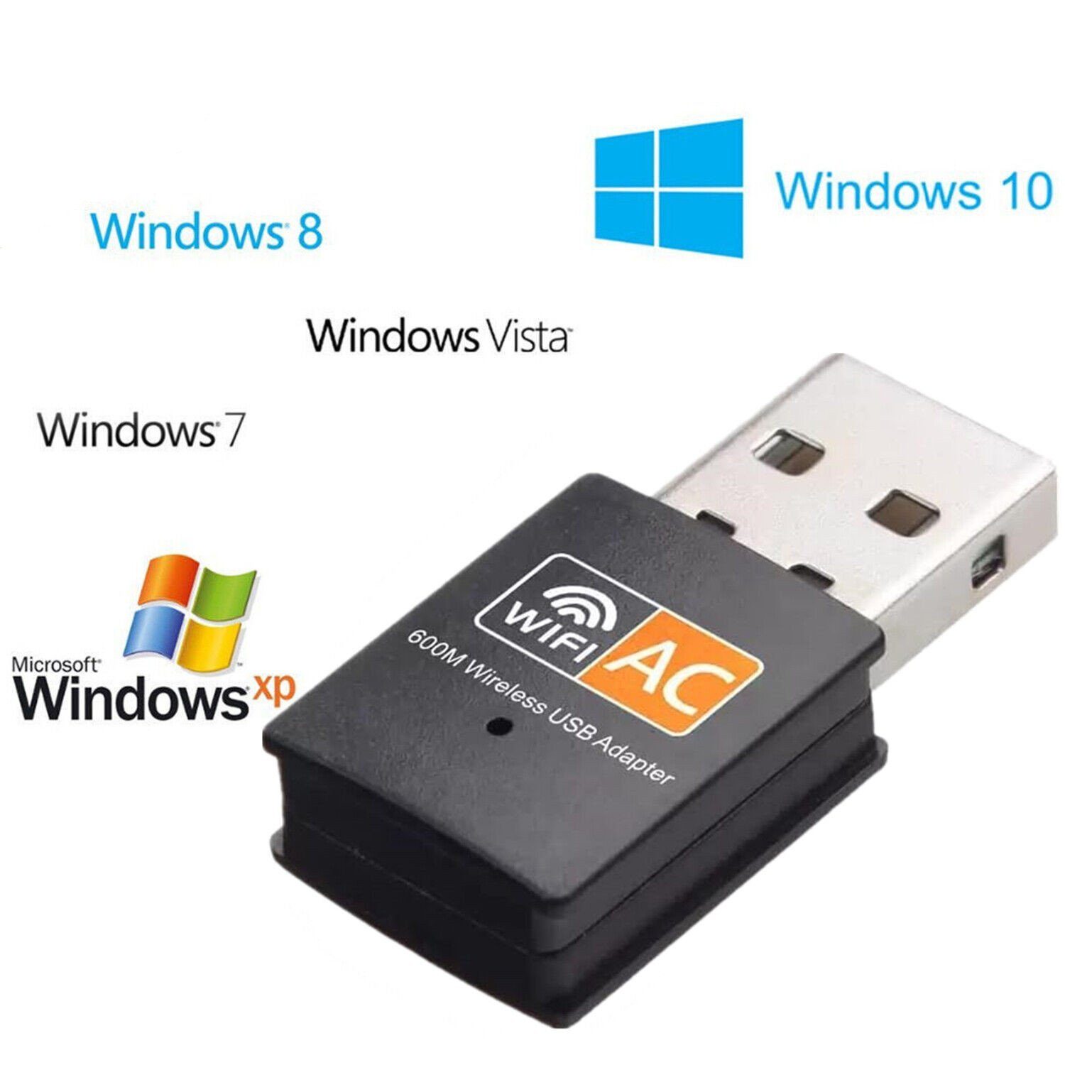 WLAN-Stick WLAN Stick Dual Band USB WiFi 802.11AC Adapter 600Mbit Dongle