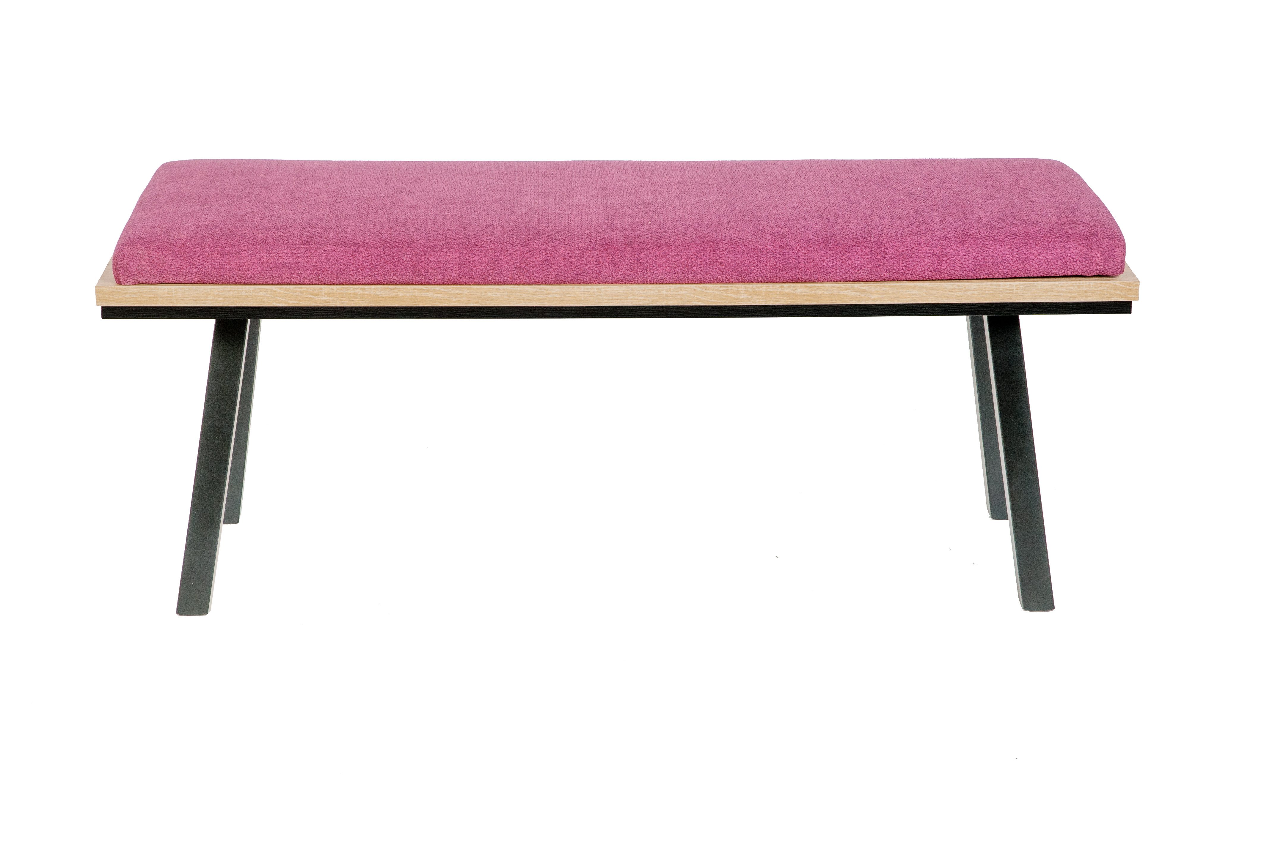 kundler home Sitzbank 'Die Elegante', Essbank, Bank gepolstert L:125cm, Füße massiv, 2er Bank, ideal als Flurbank oder Bank im Esszimmer