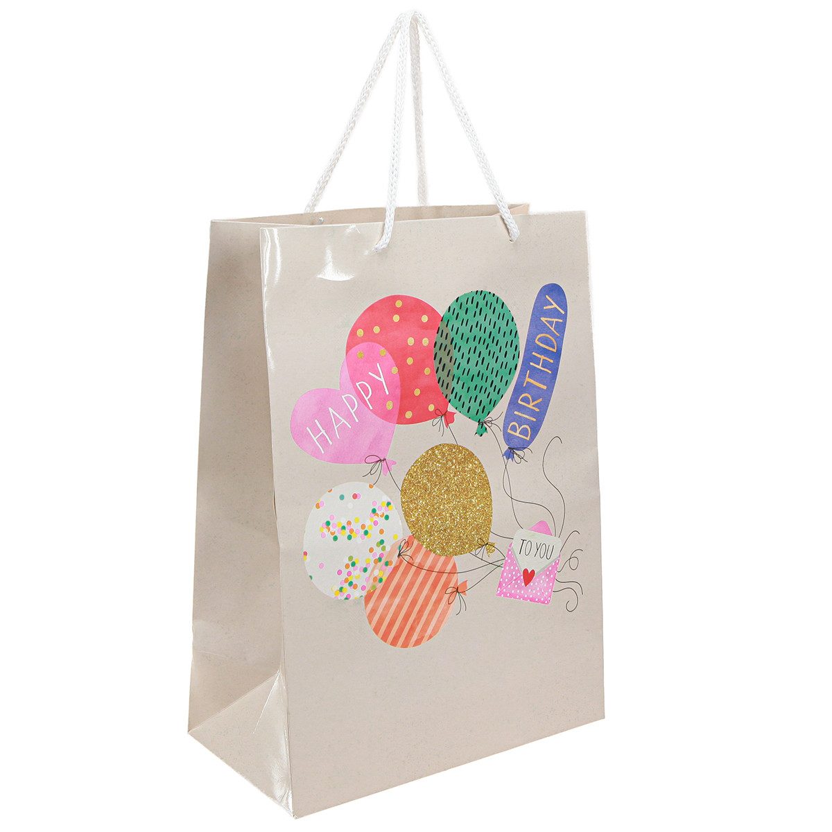Florists Products Tragetasche Geschenktüte Geburtstag stilvoll Geschenkverpackung Papier, 2 Stück