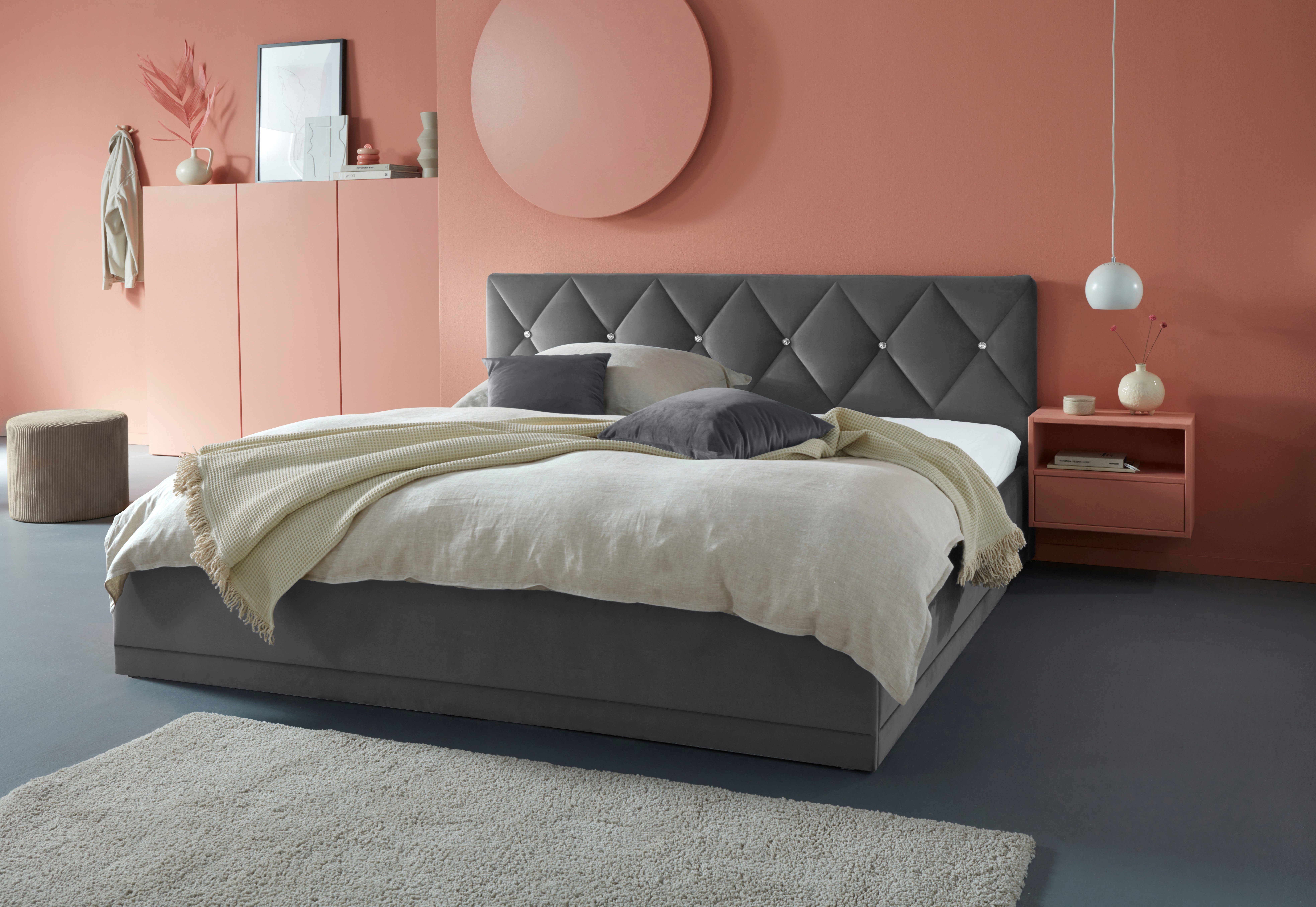 Westfalia Schlafkomfort Polsterbett "Adamas" auch mit Bettkasten, Knopfheft günstig online kaufen