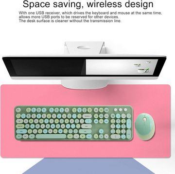 ciciglow mit Multimedia-Kurzschlüssel Tastatur- und Maus-Set, Perfekte Ergonomie für effizientes Arbeiten und Multimedia-Erlebnis