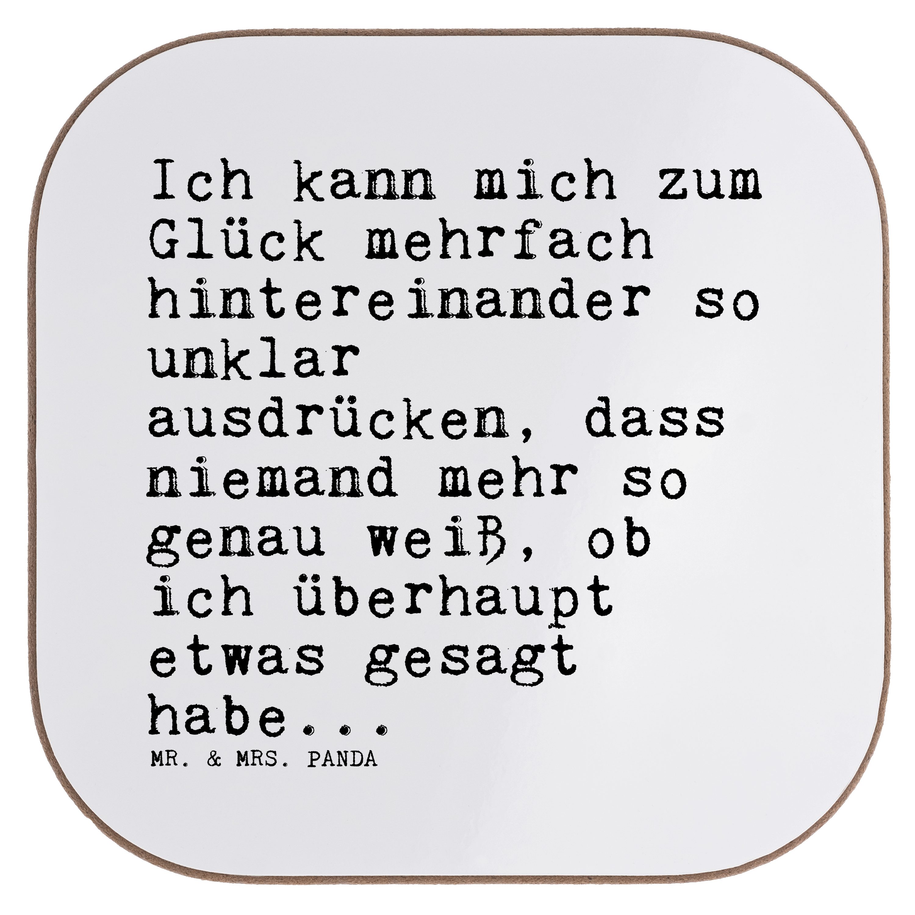 Mr. & Mrs. Panda Getränkeuntersetzer »Ich kann mich zum... Weiß