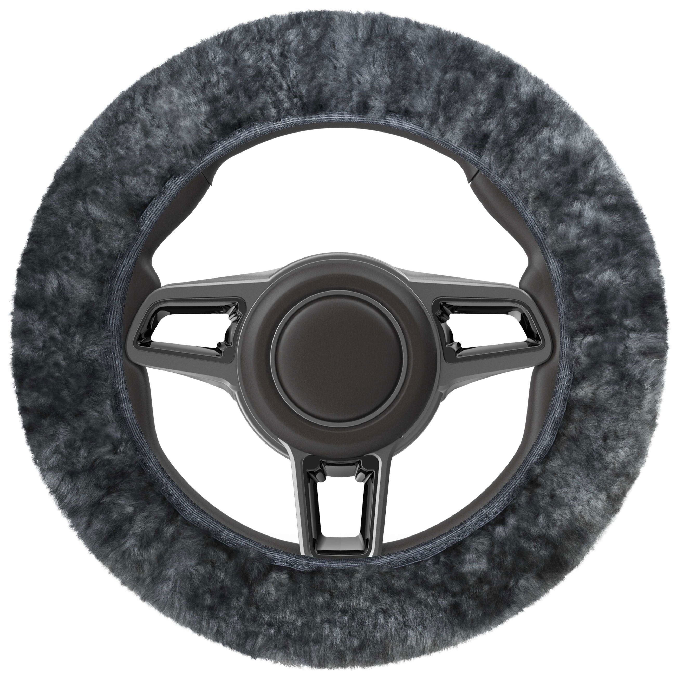 CarComfort Autositzbezug Lenkradbezug Lammfell, 1 Stück, 1-tlg.