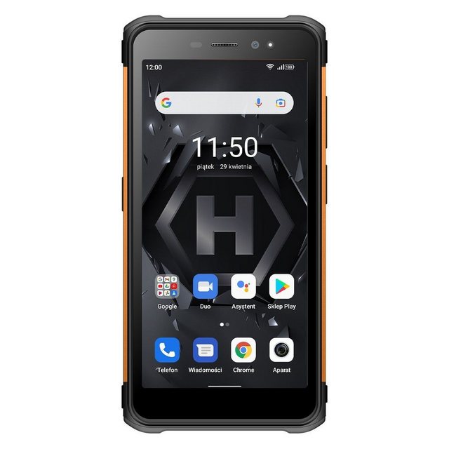Hammer Iron 4 Smartphone 5,5-Zoll-Bildschirm, Wasserdicht Schwarz-Orange Smartphone