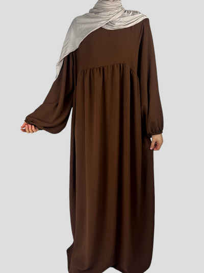 Aymasal Ballonkleid Abaya Inaya Ballonärmel Kleid Islamische Gebetskleidung Kaftan Jazz Langarm Kleid Ideales Sommerkleid