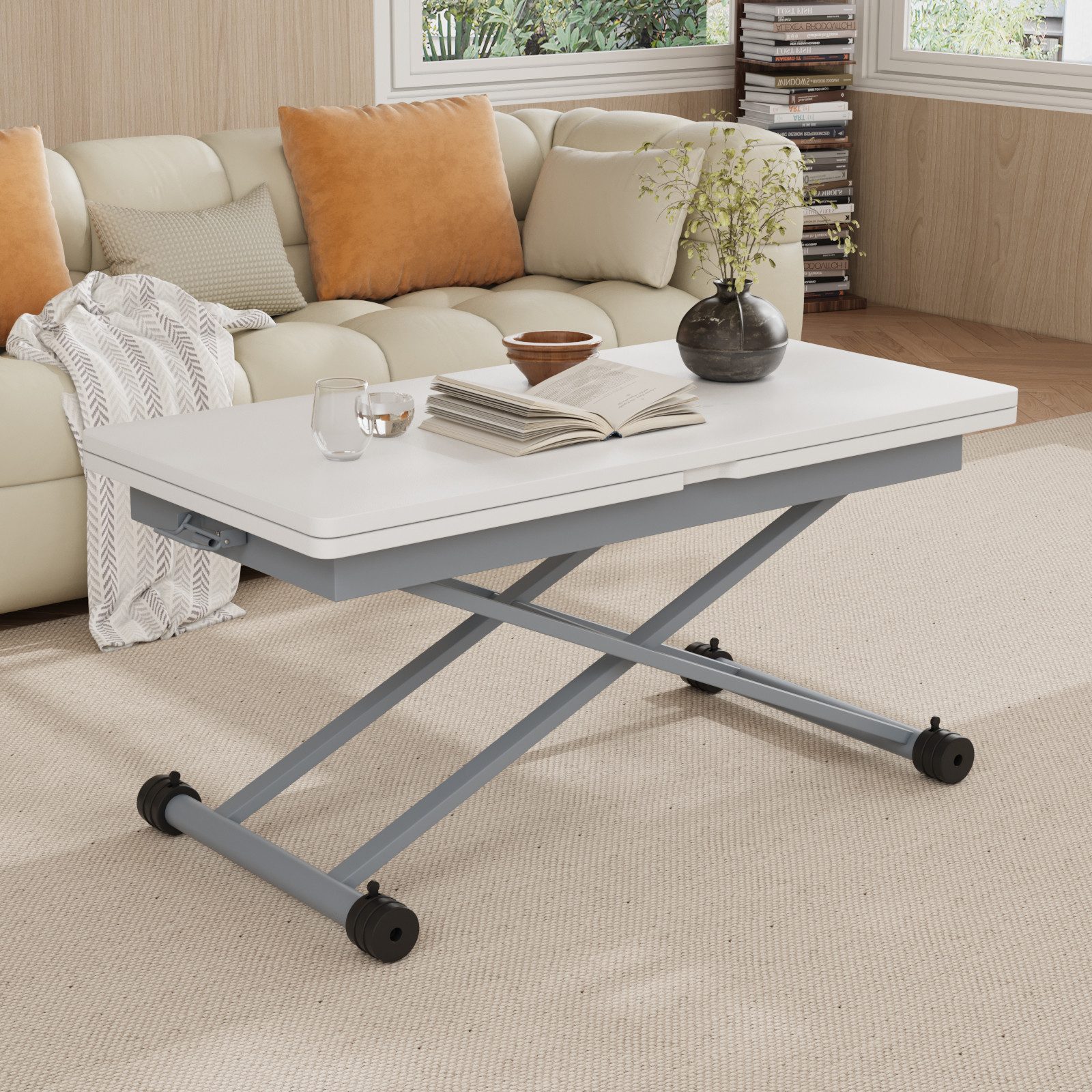 VOWNER Couchtisch 3-in-1 ausziehbarer platzsparender umwandelbarer Tisch (1 günstig online kaufen