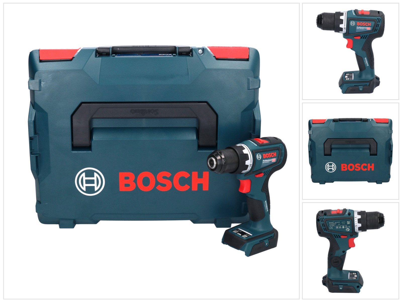 Bosch Professional Akku-Schrauber GSR 18V-90 C Professional Akku Bohrschrauber 18 V 64 Nm (06019K6002