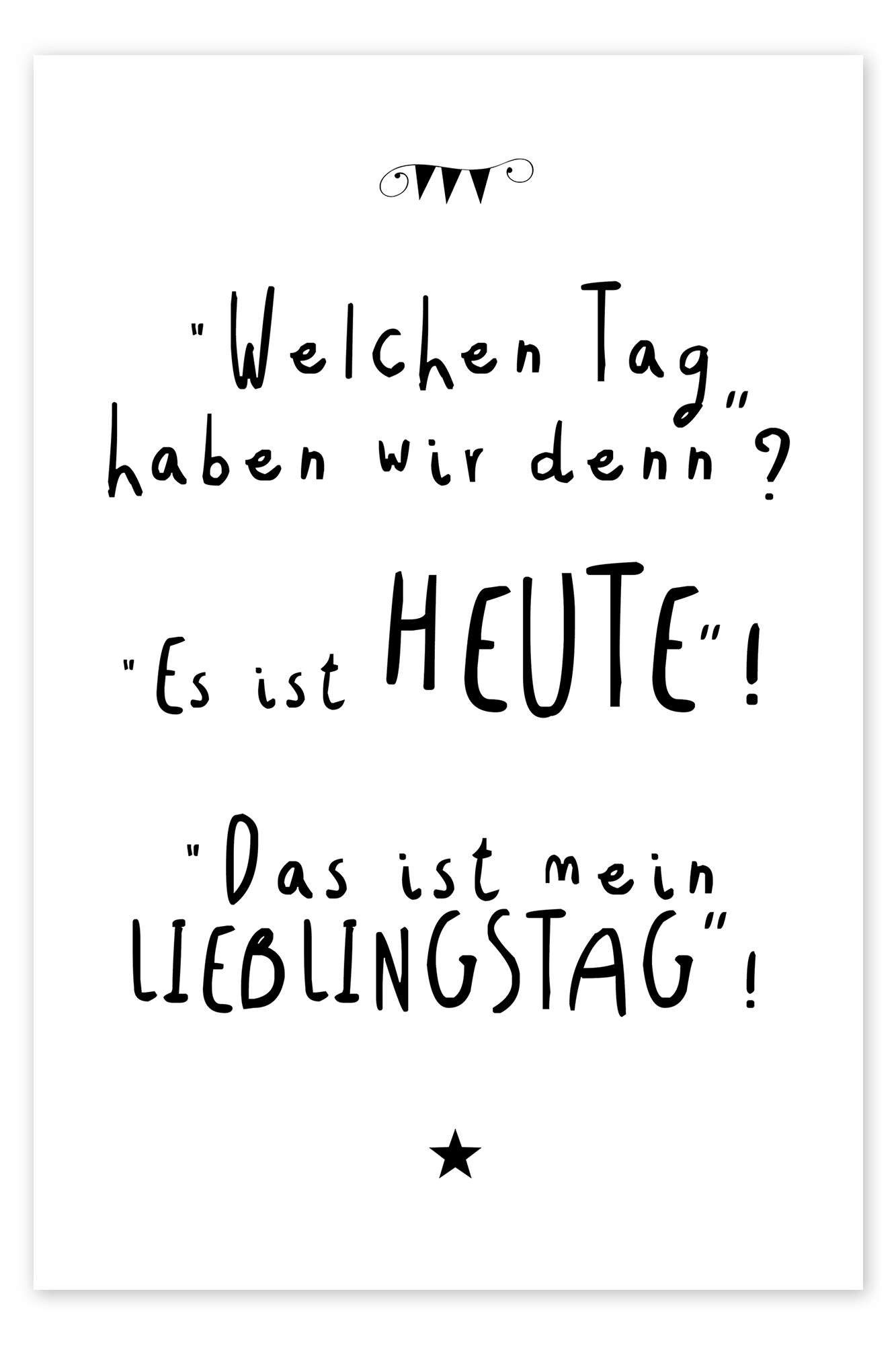 Posterlounge Wandbild Lieblingstag, Ohkimiko, erhältlich als Poster, Leinwandbild, Wandsticker oder Acrylglasbild