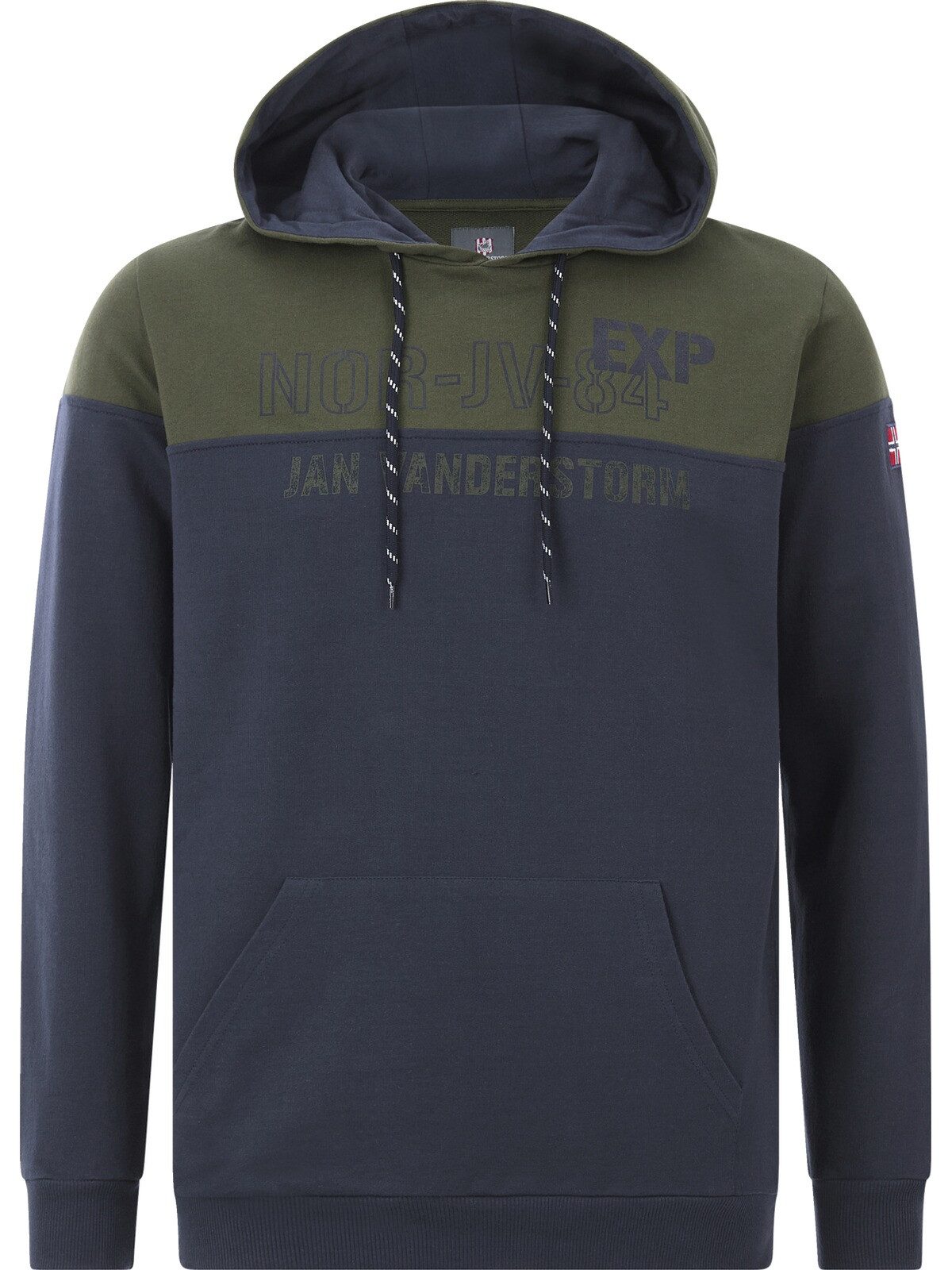 Jan Vanderstorm Kapuzensweatshirt JERRES mit Kapuze & Kängurutasche