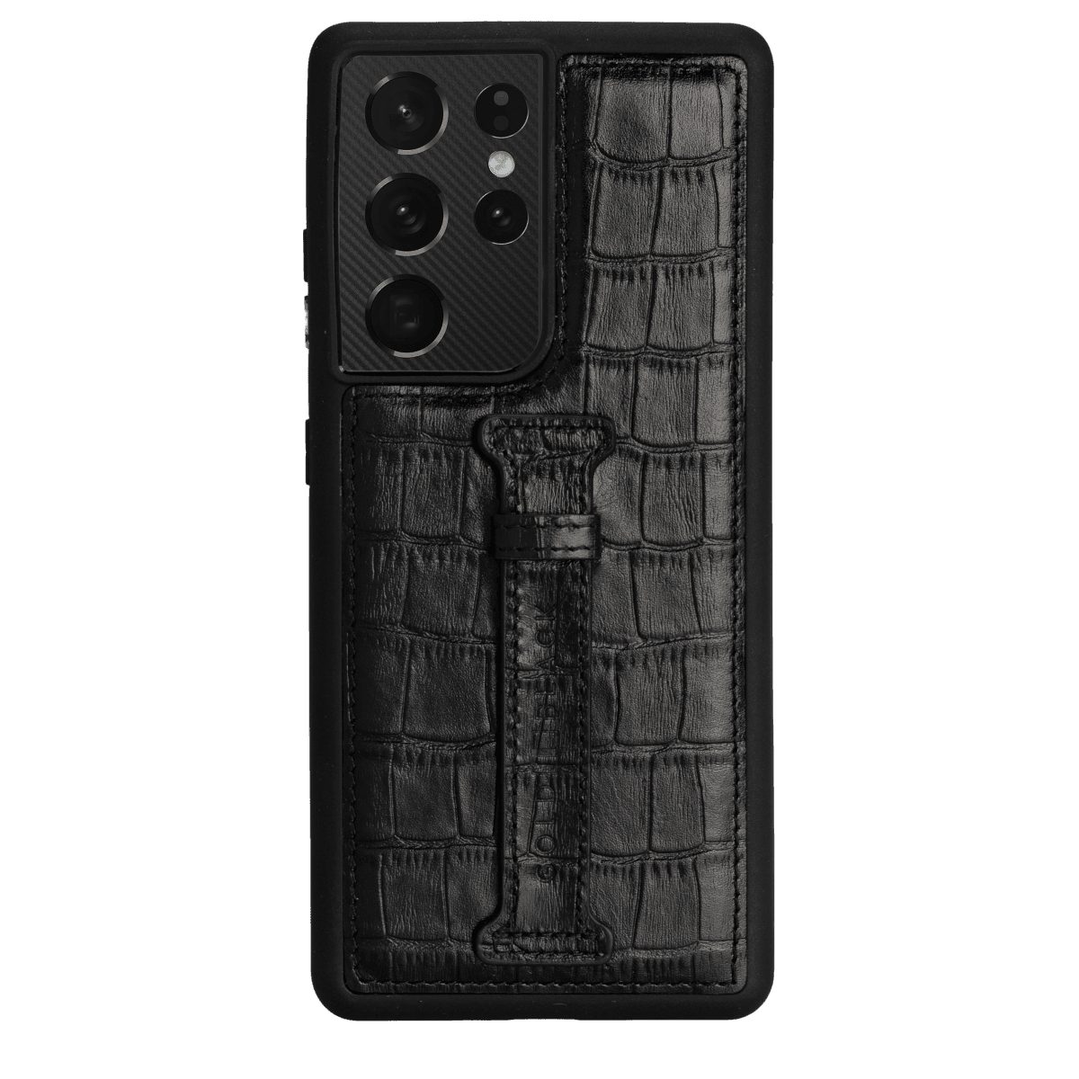 GOLDBLACK Handyhülle GOLDBLACK Samsung S21 Ultra Lederhülle mit Fingerschlaufe