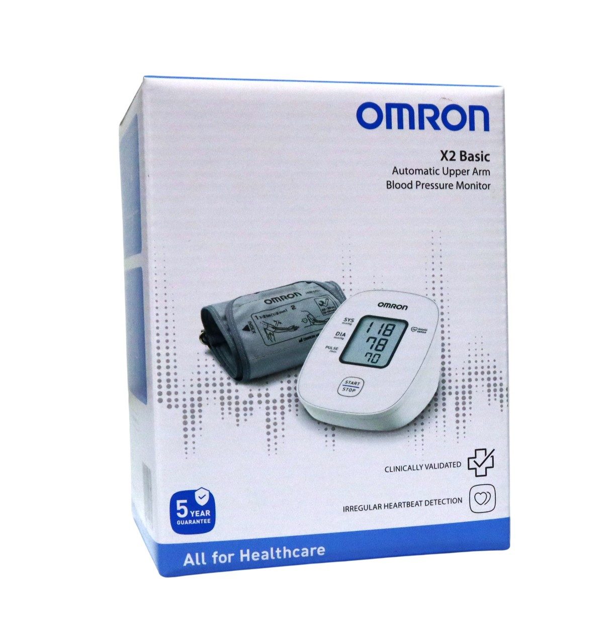 Omron Oberarm-Blutdruckmessgerät Omron X2 Basic Oberarm-Blutdruckmessgerät automatisch