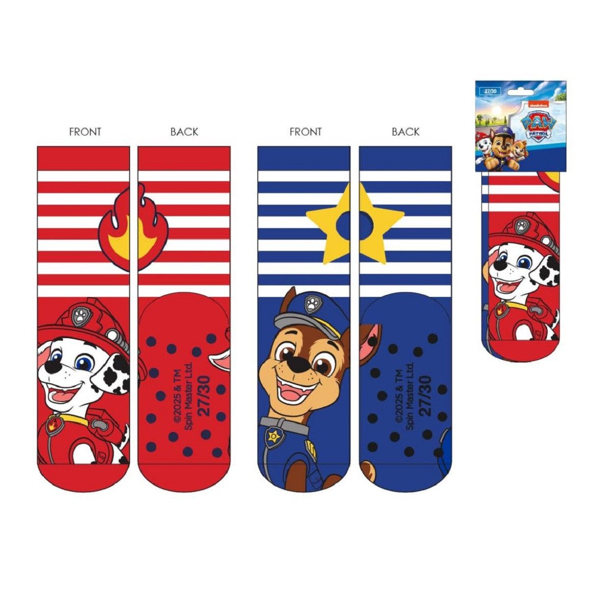 Cerda Freizeitsocken Paw Patrol 2-Paar Anti-Rutsch-Socken – Weiche Strümpfe für Kinder