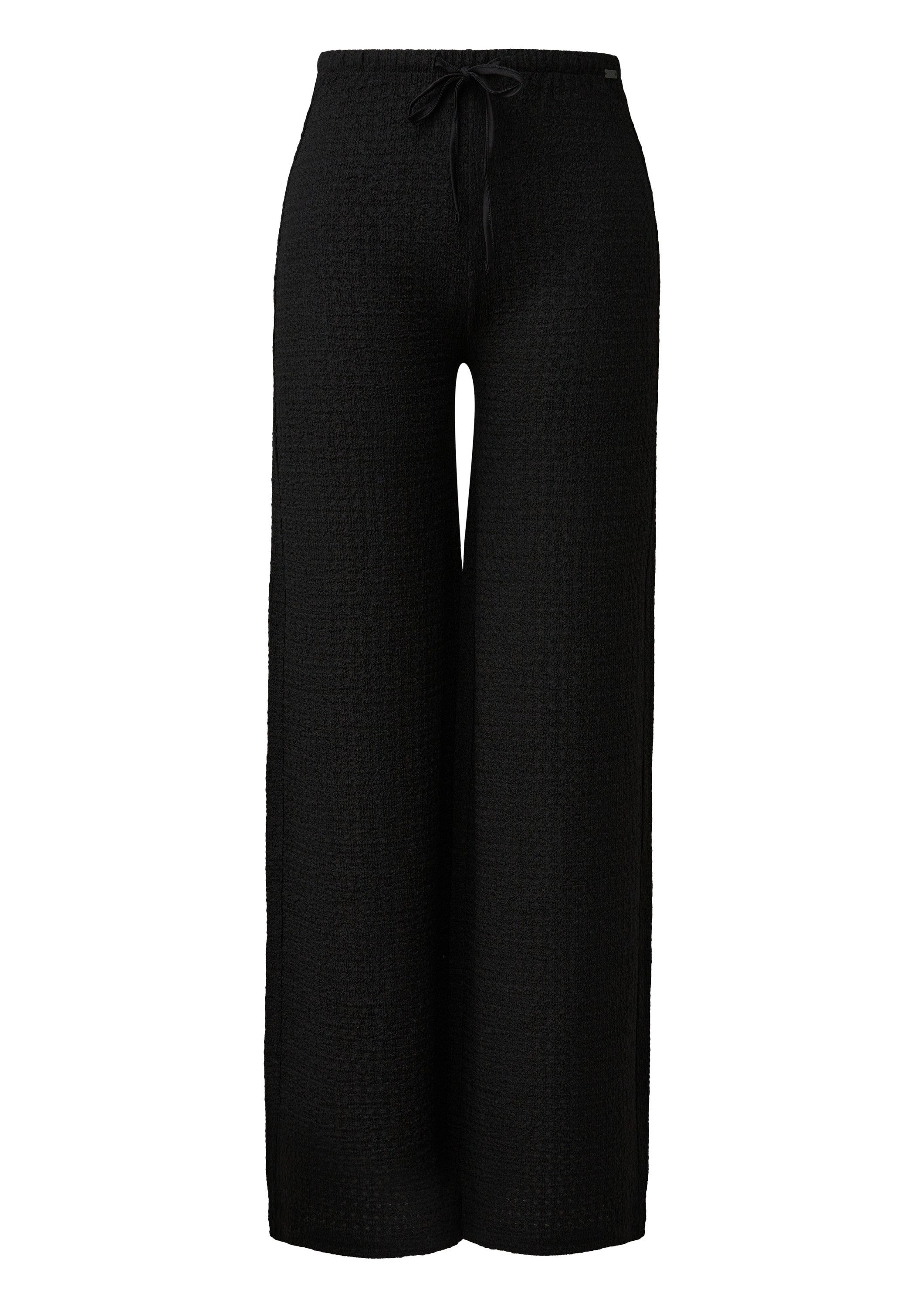 QS Chinos Hose Strukturierte Wide Leg