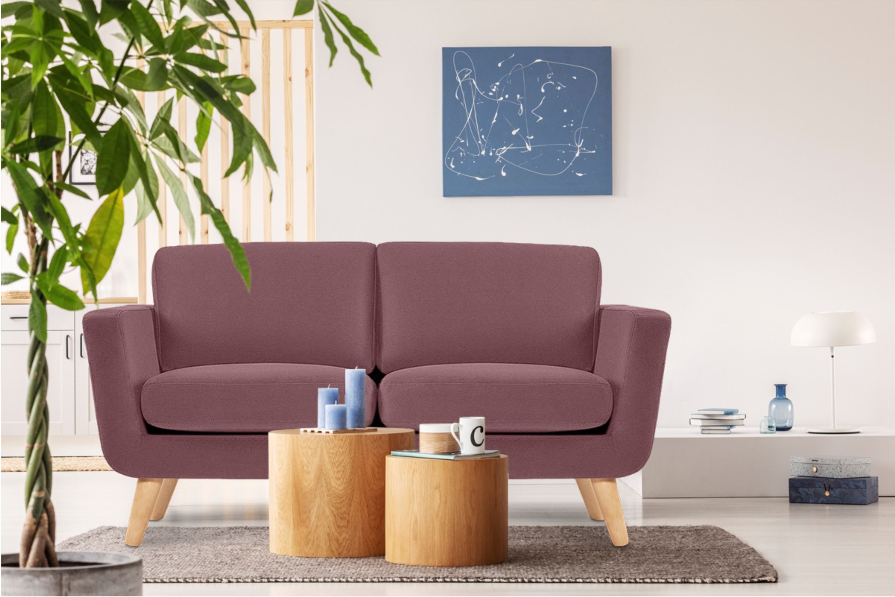 KONSIMO® 2-Sitzer TAGIO Sofa, hergestellt in der EU, Scandi-Stil, mit Armle günstig online kaufen