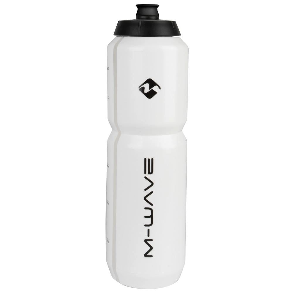 M-Wave Trinkflasche M-WAVE Trinkflasche PBO 1000, 1000 ml, Kunststoff, weiß/schwarz, mit B
