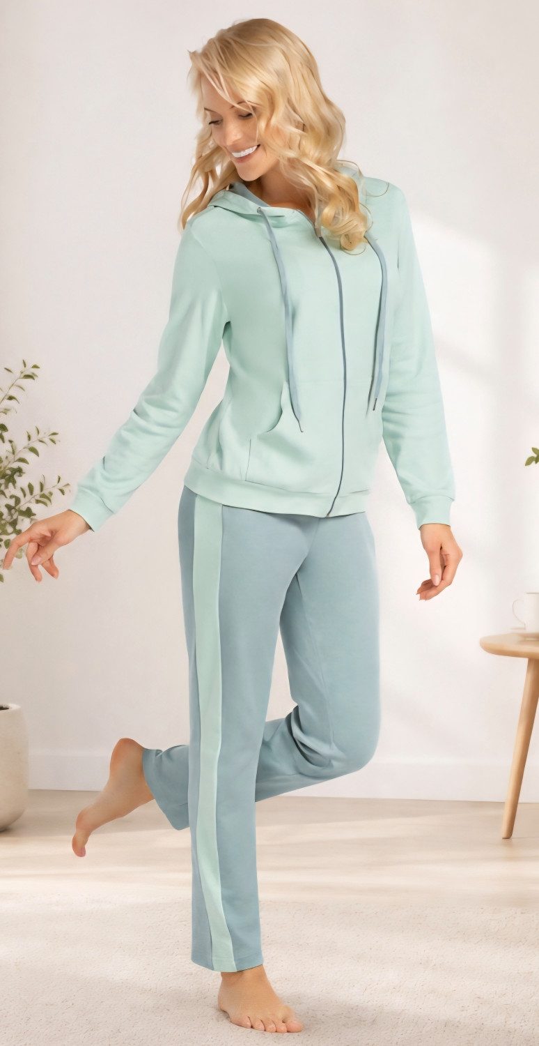 Consult-Tex Hausanzug Damen Hausanzug Homewear Suit DW100 (Spar-Set) Mit Reißverschluß
