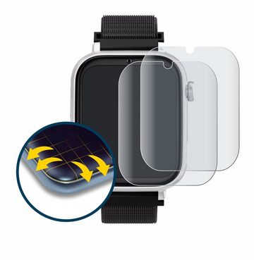 BROTECT Full-Screen Schutzfolie für SaveFamily SaveWatch Plus, Displayschutzfolie, 2 Stück, 3D Curved matt entspiegelt Full-Screen Anti-Reflex