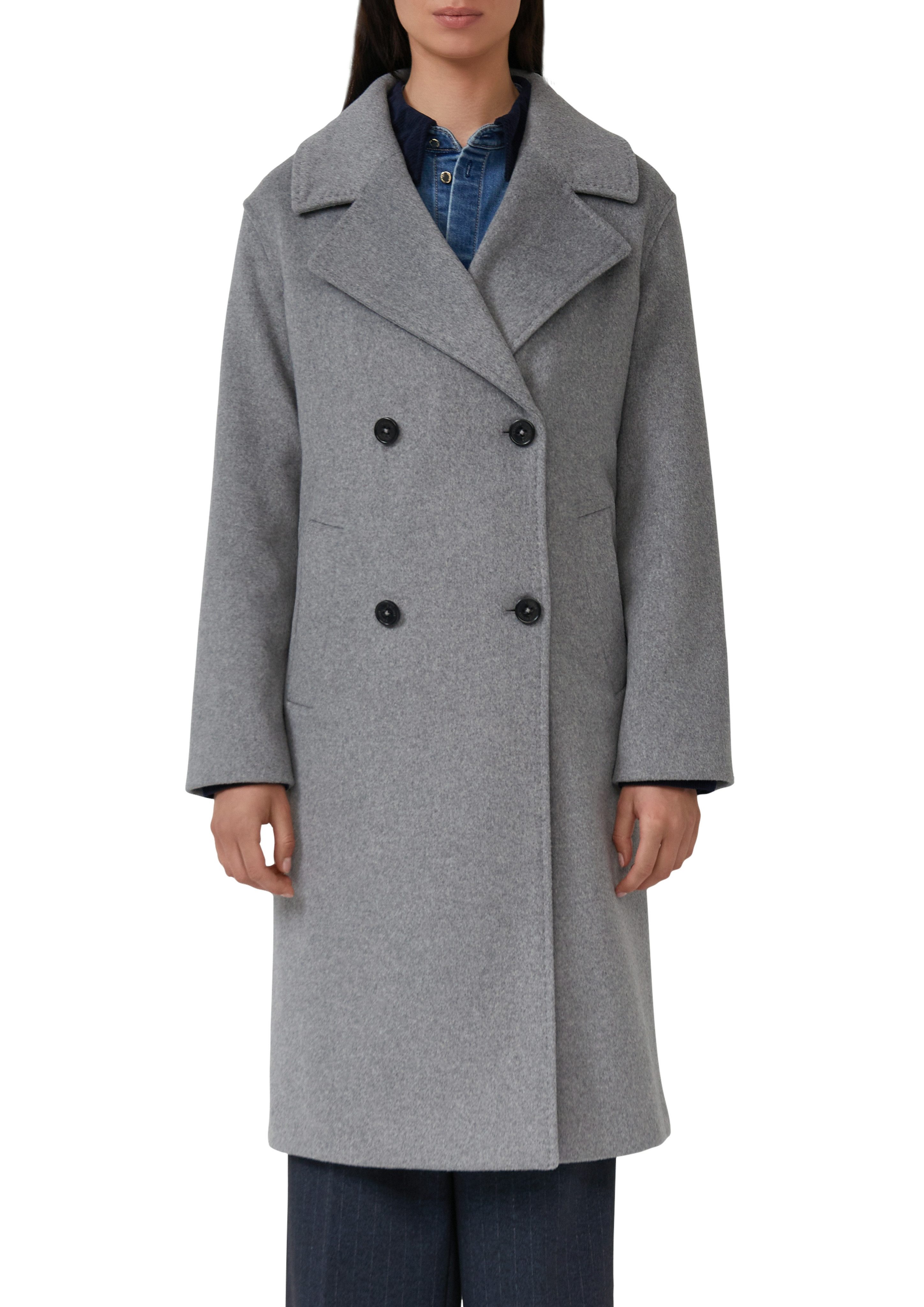 s.Oliver Wollmantel mit Reverskragen und doppelter Knopfleiste günstig online kaufen