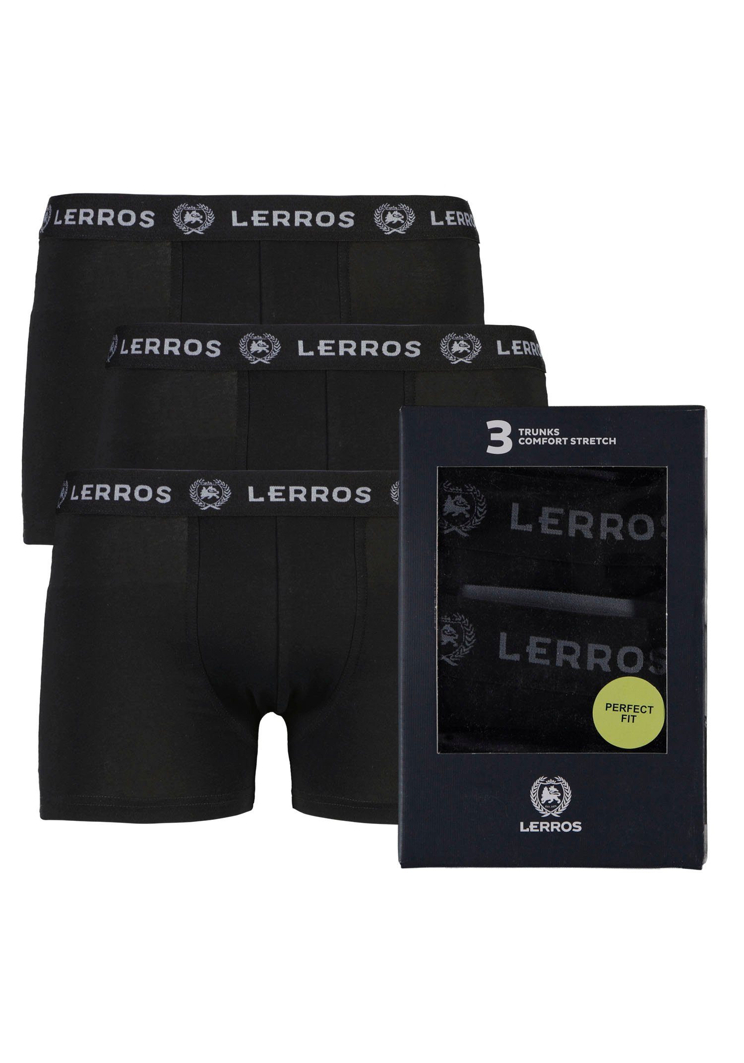 LERROS Boxershorts (Packung, 3er-Pack) schwarz