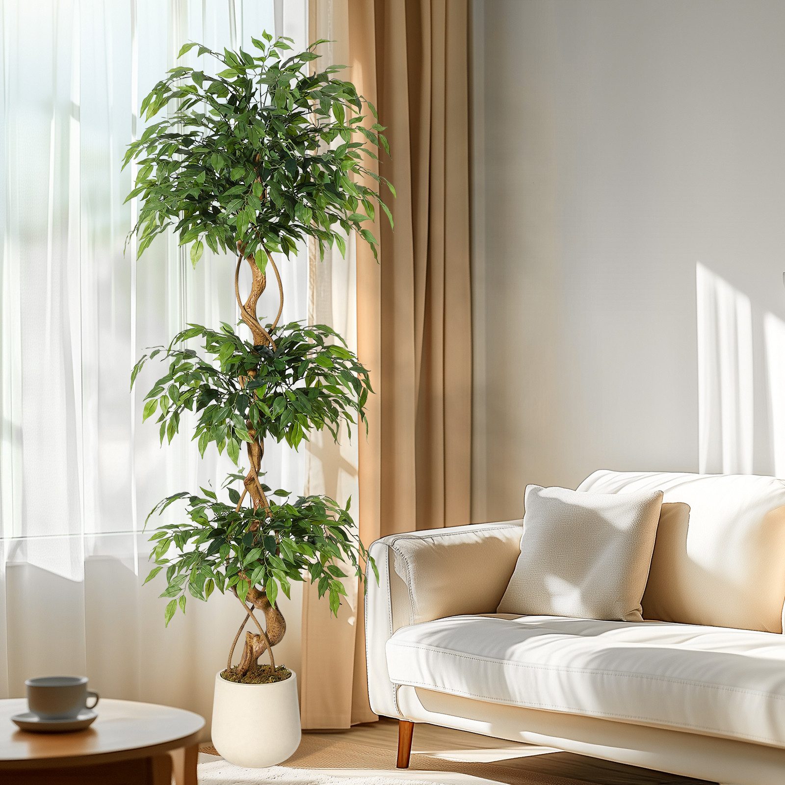 Kunstbaum 1.2/1.5/1.8m große künstliche Ficus-Bäume, künstliche Pflanzen, G günstig online kaufen